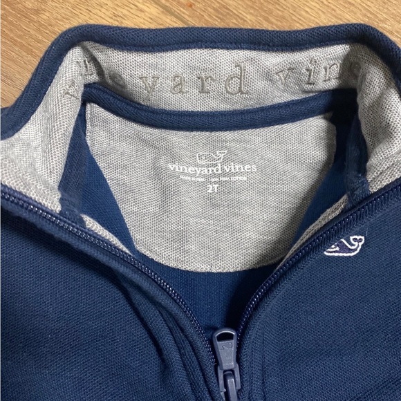 Vineyard Vines navy half zip pullover toddler boys 2T - Picture 3 of 3